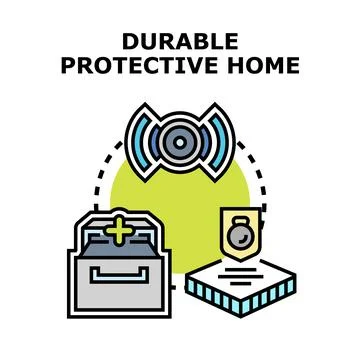 Smart home system ensuring durable protective environment Stock Illustration