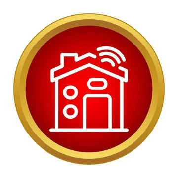 Smart home system house wi fi technology icon Stock Illustration