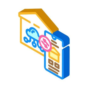 Smart home system managing cloud automation with mobile application Illustrazione stock