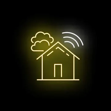 Smart home system managing cloud data and wifi connectivity Illustrazione stock