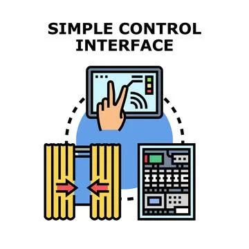 Smart home system managing digital control interface 스톡 일러스트