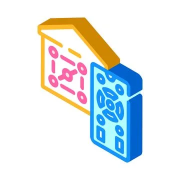 Smart home system managing remote control isometric icon Stock Illustration