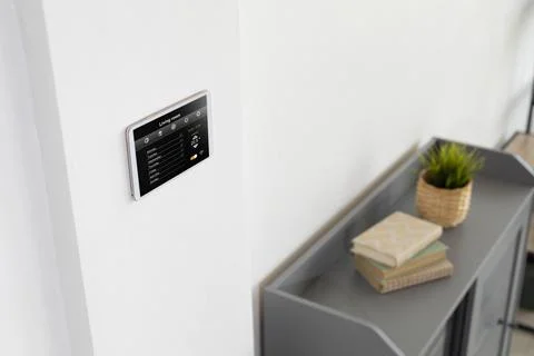 The smart home tablet wall Stock Photos
