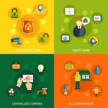 Smart home technology concept 스톡 일러스트