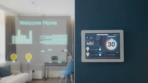 Smart Home Technology Display for Modern Living Stock Footage 314570613