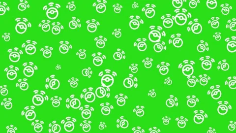 Smart Home Technology Icons Seamless Pattern on Vibrant Green Background Stock Footage 345539538
