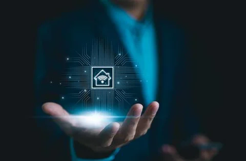 Smart Home Technology, IoT Integration Concept. Stock-Fotos