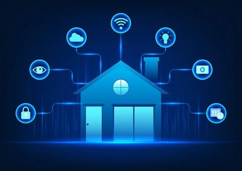 Smart home technology It is a home control system with a variety of technol.. 스톡 일러스트