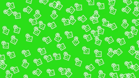 Smart Home Technology Pattern with WiFi Connected Electric Outlet Icons on Green Stock Footage 345539539