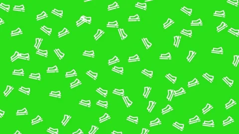 Smart Home Technology Seamless Pattern with White Minimalist Icons on Green Stock Footage 345539560