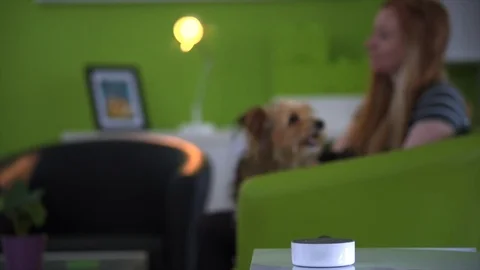 Smart Home Technology Turns Lights On Video stock 90662629