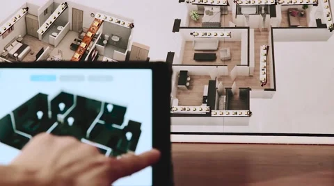 Smart home, testing a working model Stock Footage 61098264