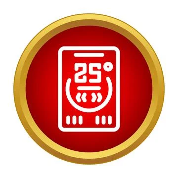 Smart home thermostat control panel icon concept Stock Illustration