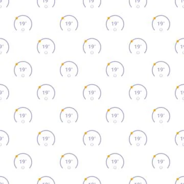 Smart home thermostat temperature control interface pattern イラスト素材