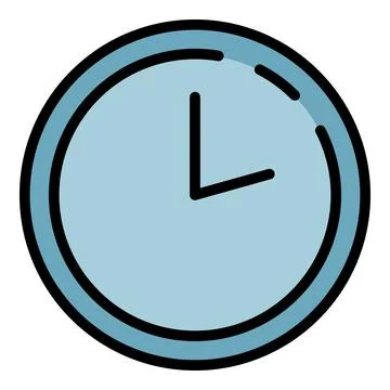 Smart home timer icon color outline vector Illustrazione stock