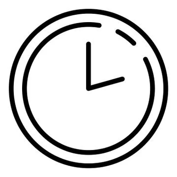 Smart home timer icon, outline style Illustrazione stock