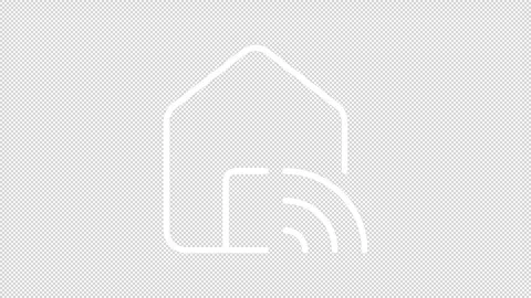 Smart home ui icon white line animation Stock Footage 318066108