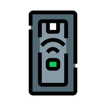 Smart home universal remote control device icon Stock Illustration