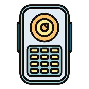 Smart home video doorbell connecting security and automation 스톡 일러스트