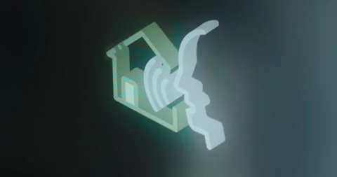 Smart home voice control icon Stock Footage 314731461