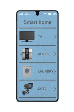 Smart home on white background. Isolated 3D illustration イラスト素材