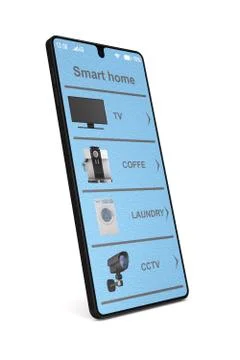 Smart home on white background. Isolated 3D illustration Illustrazione stock