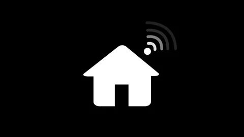 Smart Home Wi-Fi Network Animation, WiFi Signal Animation Showing Expanding.. Vidéo 311717137