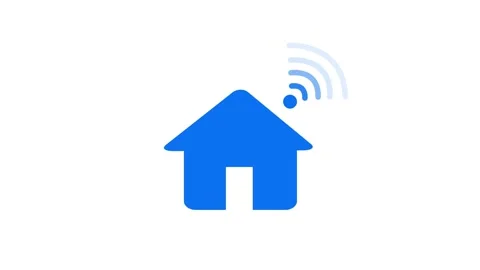 Smart Home Wi-Fi Network Animation, WiFi Signal Animation Showing Expanding.. Stock Footage 311717181
