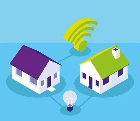 Smart home wireless Stock Illustration