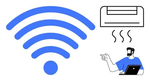 Smart homes, IoT devices, automation, home comfort, wireless technology, digi Illustrazione stock