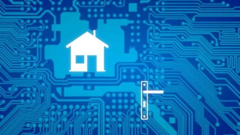 Smart house in  3D rendering 스톡 동영상 71048613