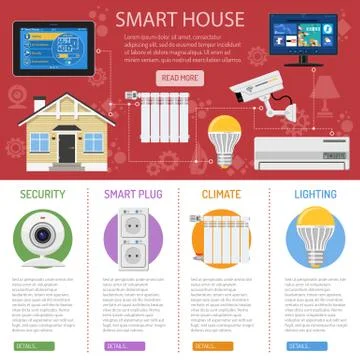 Smart House and internet of things Stock Illustration