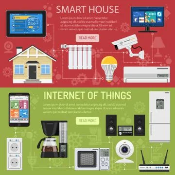 Smart House and internet of things Stock Illustration