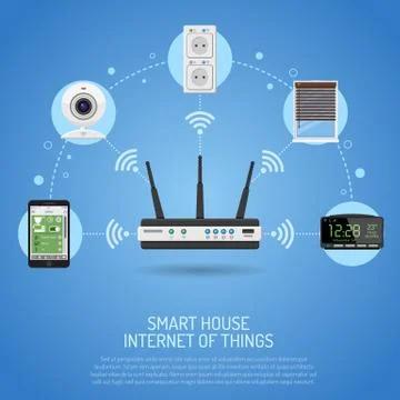 Smart House and internet of things Stock Illustration
