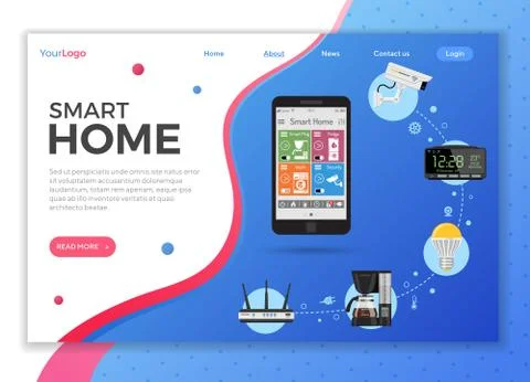Smart House and Internet of Things Stock Illustration