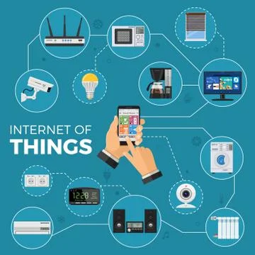 Smart House and internet of things Stock Illustration