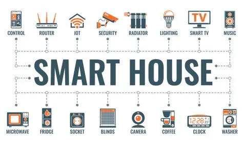 Smart House and internet of things Stock Illustration