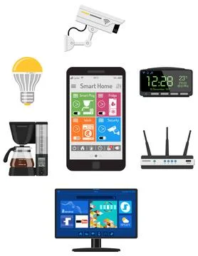 Smart House and internet of things Stock Illustration