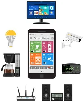 Smart House and internet of things Stock Illustration