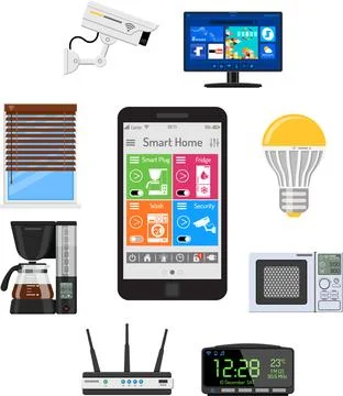 Smart House and internet of things Stock Illustration