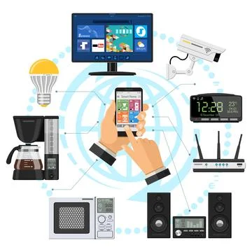 Smart House and internet of things Stock Illustration