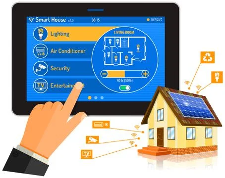 Smart House and internet things Stock Illustration