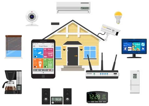 Smart House and internet of things Stock Illustration