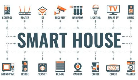 Smart House and internet of things Stock Illustration