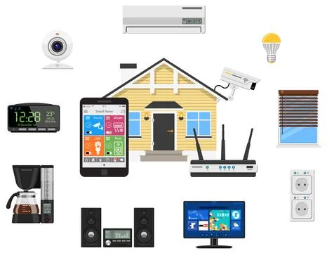 Smart House and internet of things Stock Illustration