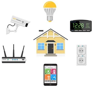 Smart House and internet of things イラスト素材