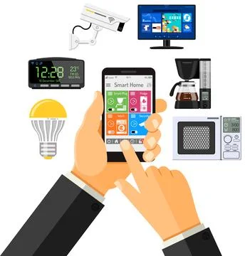 Smart House and internet of things Stock Illustration