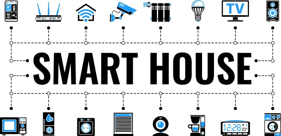 Smart House and internet of things Stock Illustration
