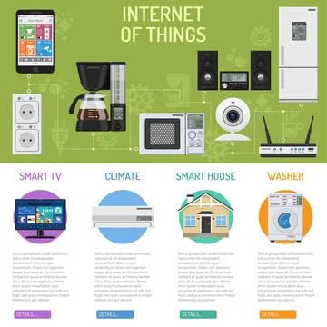 Smart House and internet of things Stock Illustration