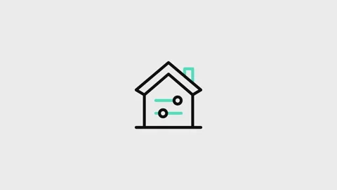Smart House Animated Icon Stock Footage 320224629
